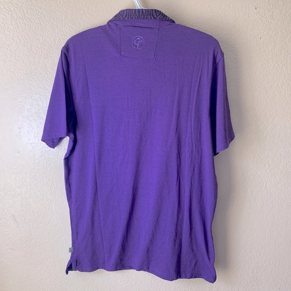 Cut Throat Golf Purple Animal Print Bamboo Golf Polo Shirt Size M NWT - Picture 3 of 11